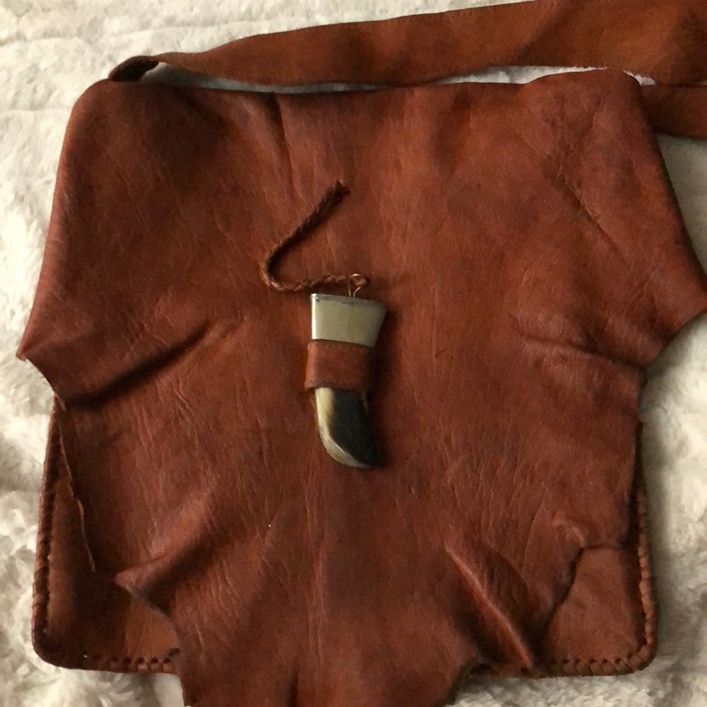 LEATHER messenger bag